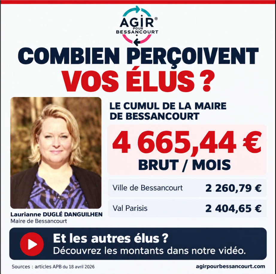 Indemnités des élus de Bessancourt en 2026