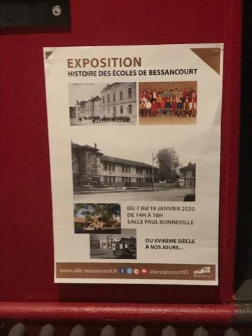 affiche expo histoire des écoles de Bessancourt