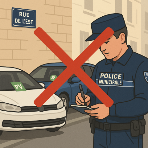 Contravention de stationnement à Rue de l'Est